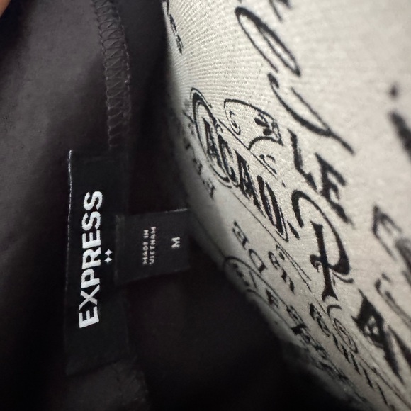 Express satin black cowl neck whimsy goth midi dress medium - Picture 8 of 8